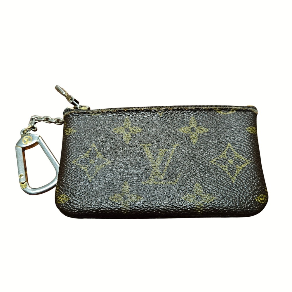 Authentic Louis Vuitton Monogram Pochette Cles Key Pouch - Vtg Made in France